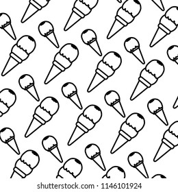 line ice cream with one and two balls background