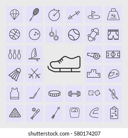 Line  ice skating shoes Sport set illustration isolated vector sign symbol