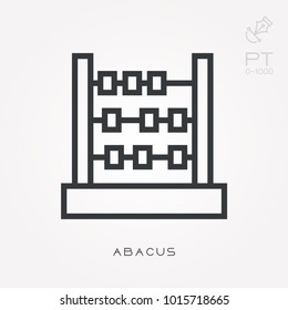 Line icon abacus