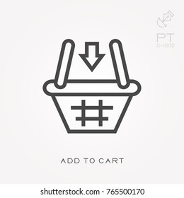 Line icon add to cart