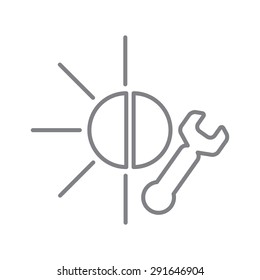 line icon Adjust the brightness