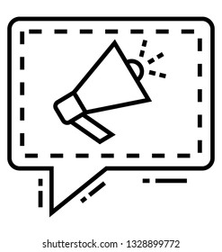 Line icon of advertisement.