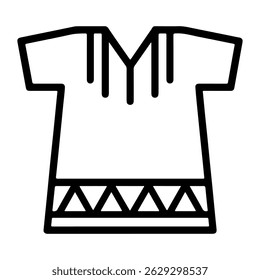 line icon african tunic on white background vector
Vector icon clothes and shoes