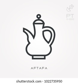 Line icon aftafa