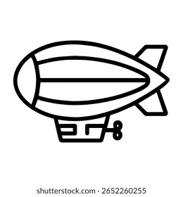 line icon airship vector on white background
Vector line icon on white background