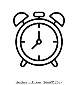 Line icon alarm clock vector on white background
Vector line icon on white background