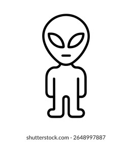ícone de linha alien no vetor de fundo branco
Ícone de vetor no plano de fundo branco