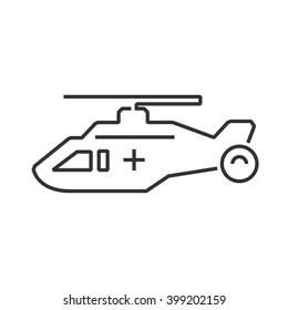 line icon ambulance helicopter icon vector
