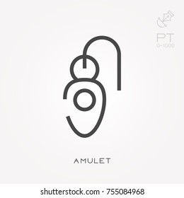 Line icon amulet