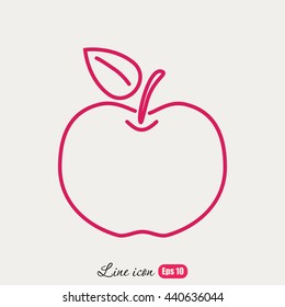 Line icon- Apple