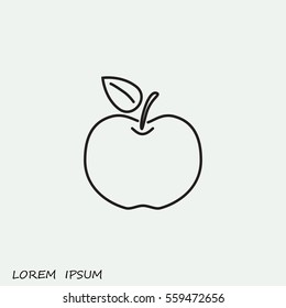 Line icon- Apple