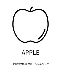 Icono De Línea Apple En Estilo Simple. Señal vectorial en un estilo simple aislado en un fondo blanco.