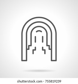Line icon architectural arcade