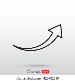 Line icon-  arrow