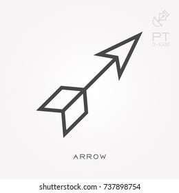 Line icon arrow