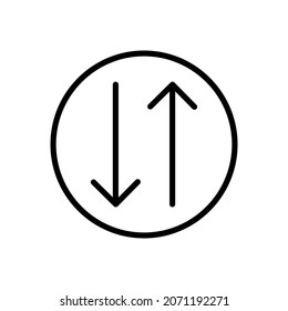 Line Icon Arrow, Direction, Design, Web In Simple Style. Vector sign in a simple style isolated on a white background. Original size 64x64 pixels.