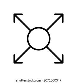 Line Icon Arrow, Direction, Design, Web In Simple Style. Vector sign in a simple style isolated on a white background. Original size 64x64 pixels.