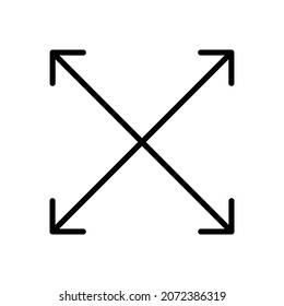 Line Icon Arrow, Direction, Design, Web In Simple Style. Vector sign in a simple style isolated on a white background. Original size 64x64 pixels.