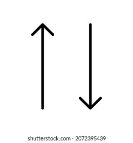 Line Icon Arrow, Direction, Design, Web In Simple Style. Vector sign in a simple style isolated on a white background. Original size 64x64 pixels.