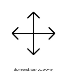 Line Icon Arrow, Direction, Design, Web In Simple Style. Vector sign in a simple style isolated on a white background. Original size 64x64 pixels.