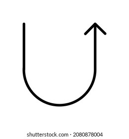 Line Icon Arrow, Direction, Design, Web In Simple Style. Vector sign in a simple style isolated on a white background. Original size 64x64 pixels.