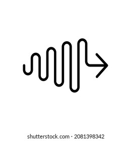 Line Icon Arrow, Direction, Design, Web In Simple Style. Vector sign in a simple style isolated on a white background. Original size 64x64 pixels.
