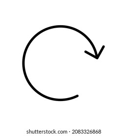 Line Icon Arrow, Direction, Design, Web In Simple Style. Vector sign in a simple style isolated on a white background. Original size 64x64 pixels.