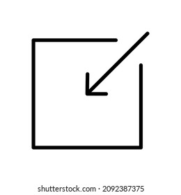 Line Icon Arrow, Direction, Design, Web In Simple Style. Vector sign in a simple style isolated on a white background. Original size 64x64 pixels.