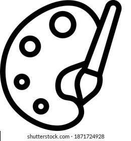 Line icon art tool, education icon can be used for mobile app, website, infographic, with eps file editable, etc