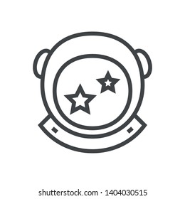 Line icon astronaut. Simple vector illustration with ability to change.