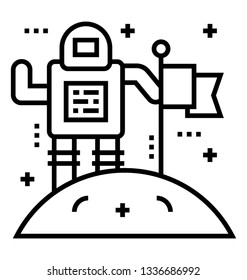 Line icon of astronote 