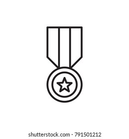 line icon of award medal