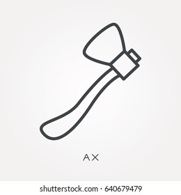 Line icon ax