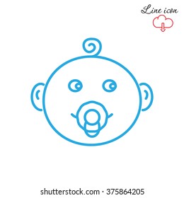 Line icon- baby