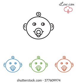 Line icon- baby