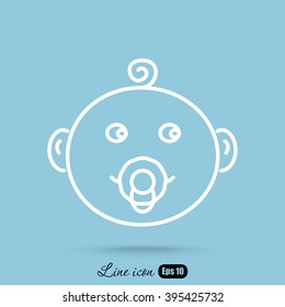 Line icon- baby