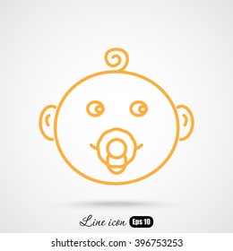 Line icon- baby