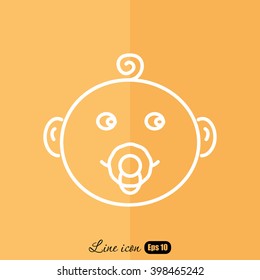 Line icon- baby