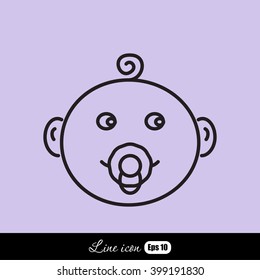Line icon- baby