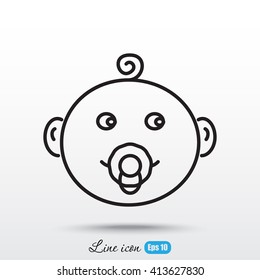 Line icon- baby
