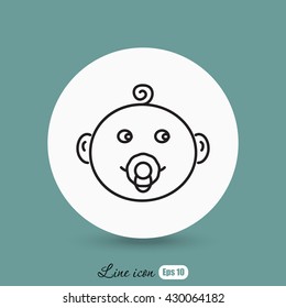 Line icon- baby