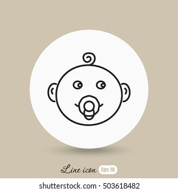 Line icon- baby
