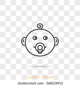 Line icon- baby