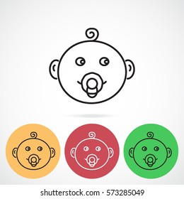 Line icon- baby