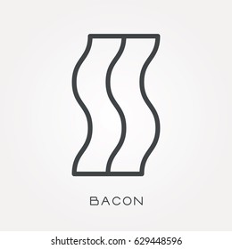 Line icon bacon