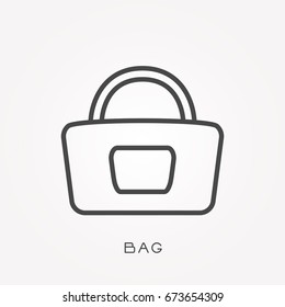 Line icon bag