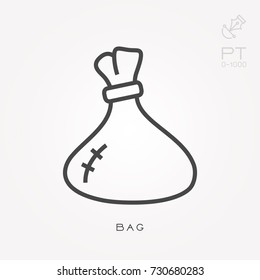 Line icon bag