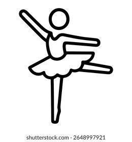 line icon ballerina on white background vector
Vector icon on white background