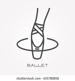 Line icon ballet
