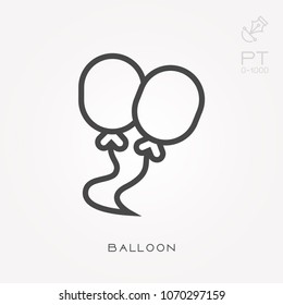Line icon balloon